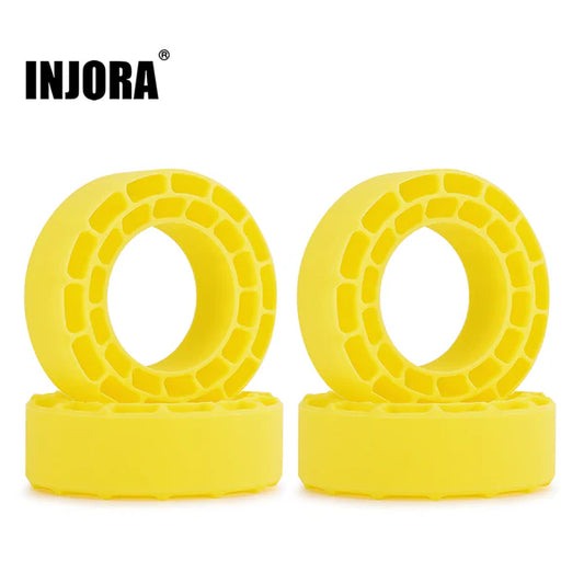INJORA Silicone Rubber Inserts for 1.0" 62-64mm Tires (1064) - Yellow-Super Soft