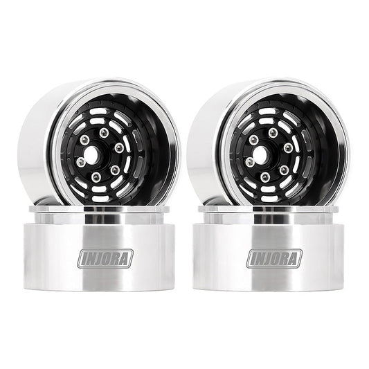 INJORA 1.9" Aluminum -10mm Offset Wheels for 1/10 RC Crawlers (W1959)